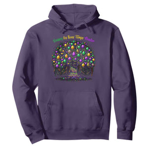 Mardi Gras Bead Tree Hoodie Carnival New Orleans 2025 Laissez Les Bons Temps Rouler TS10 Purple Print Your Wear