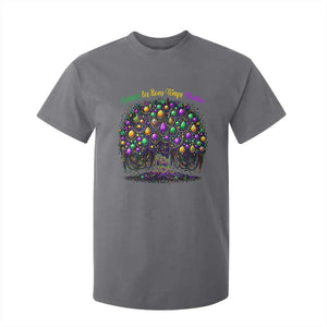 Mardi Gras Bead Tree T Shirt For Kid Carnival New Orleans 2025 Laissez Les Bons Temps Rouler TS10 Charcoal Print Your Wear