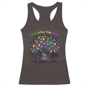 Mardi Gras Bead Tree Racerback Tank Top Carnival New Orleans 2025 Laissez Les Bons Temps Rouler TS10 Dark Chocolate Print Your Wear