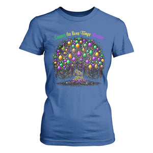 Mardi Gras Bead Tree T Shirt For Women Carnival New Orleans 2025 Laissez Les Bons Temps Rouler TS10 Royal Blue Print Your Wear