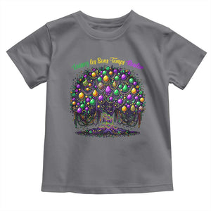 Mardi Gras Bead Tree Toddler T Shirt Carnival New Orleans 2025 Laissez Les Bons Temps Rouler TS10 Charcoal Print Your Wear