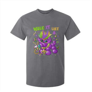 Funny Mardi Gras T Shirt For Kid Walk it Like a Dog Louisiana Fleur De Lis TS10 Charcoal Print Your Wear