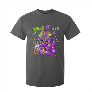 Funny Mardi Gras T Shirt For Kid Walk it Like a Dog Louisiana Fleur De Lis TS10 Dark Heather Print Your Wear