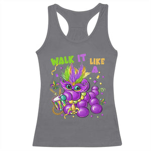Funny Mardi Gras Racerback Tank Top Walk it Like a Dog Louisiana Fleur De Lis TS10 Charcoal Print Your Wear