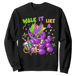 Funny Mardi Gras Sweatshirt Walk it Like a Dog Louisiana Fleur De Lis TS10 Black Print Your Wear