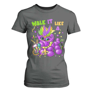 Funny Mardi Gras T Shirt For Women Walk it Like a Dog Louisiana Fleur De Lis TS10 Dark Heather Print Your Wear