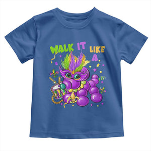 Funny Mardi Gras Toddler T Shirt Walk it Like a Dog Louisiana Fleur De Lis TS10 Royal Blue Print Your Wear
