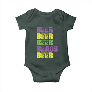 Funny Mardi Gras Baby Onesie Retro Beer Beads Fat Tuesday Festival Celebration TS10 Print Your Wear