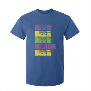 Funny Mardi Gras T Shirt For Kid Retro Beer Beads Fat Tuesday Festival Celebration TS10 Royal Blue Print Your Wear