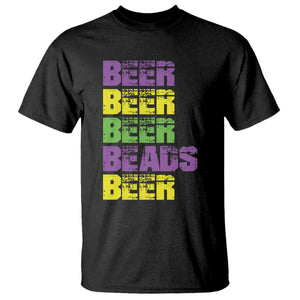 Funny Mardi Gras T Shirt Retro Beer Beads Fat Tuesday Festival Celebration TS10 Black Print Your Wear
