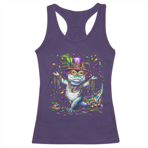 Mardi Gras Crocodile Racerback Tank Top Mardigator Alligator Costume Carnival New Orleans Louisiana TS10 Purple Print Your Wear