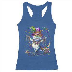 Mardi Gras Crocodile Racerback Tank Top Mardigator Alligator Costume Carnival New Orleans Louisiana TS10 Royal Blue Print Your Wear