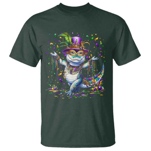 Mardi Gras Crocodile T Shirt Mardigator Alligator Costume Carnival New Orleans Louisiana TS10 Dark Forest Green Print Your Wear