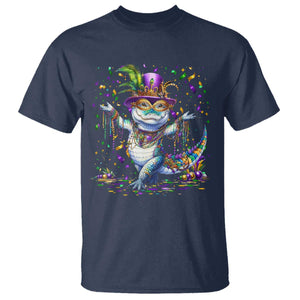 Mardi Gras Crocodile T Shirt Mardigator Alligator Costume Carnival New Orleans Louisiana TS10 Navy Print Your Wear