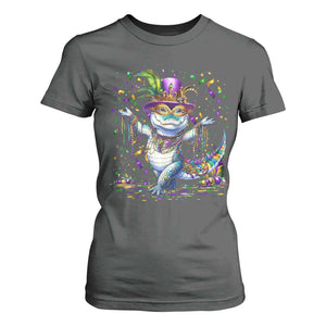 Mardi Gras Crocodile T Shirt For Women Mardigator Alligator Costume Carnival New Orleans Louisiana TS10 Dark Heather Print Your Wear