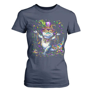 Mardi Gras Crocodile T Shirt For Women Mardigator Alligator Costume Carnival New Orleans Louisiana TS10 Navy Print Your Wear