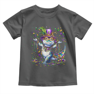 Mardi Gras Crocodile Toddler T Shirt Mardigator Alligator Costume Carnival New Orleans Louisiana TS10 Dark Heather Print Your Wear