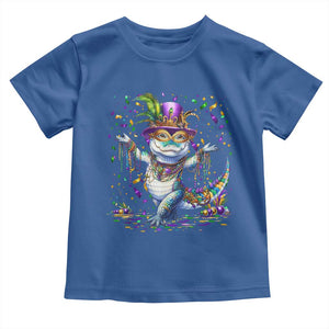 Mardi Gras Crocodile Toddler T Shirt Mardigator Alligator Costume Carnival New Orleans Louisiana TS10 Royal Blue Print Your Wear