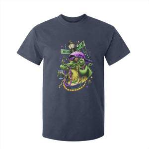 Mardi Gras Alligator Costume T Shirt For Kid Mardigator Crocodile Carnival New Orleans Louisiana TS10 Navy Print Your Wear