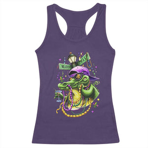 Mardi Gras Alligator Costume Racerback Tank Top Mardigator Crocodile Carnival New Orleans Louisiana TS10 Purple Print Your Wear
