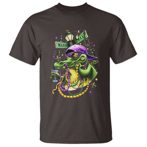 Mardi Gras Alligator Costume T Shirt Mardigator Crocodile Carnival New Orleans Louisiana TS10 Dark Chocolate Print Your Wear