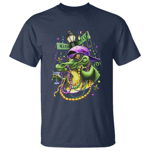 Mardi Gras Alligator Costume T Shirt Mardigator Crocodile Carnival New Orleans Louisiana TS10 Navy Print Your Wear