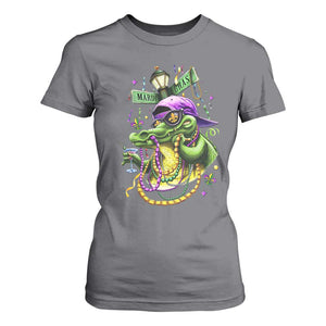 Mardi Gras Alligator Costume T Shirt For Women Mardigator Crocodile Carnival New Orleans Louisiana TS10 Charcoal Print Your Wear