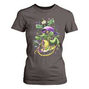 Mardi Gras Alligator Costume T Shirt For Women Mardigator Crocodile Carnival New Orleans Louisiana TS10 Dark Chocolate Print Your Wear