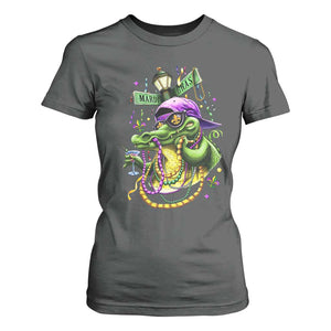 Mardi Gras Alligator Costume T Shirt For Women Mardigator Crocodile Carnival New Orleans Louisiana TS10 Dark Heather Print Your Wear