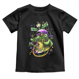 Mardi Gras Alligator Costume Toddler T Shirt Mardigator Crocodile Carnival New Orleans Louisiana TS10 Black Print Your Wear