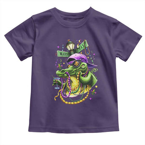Mardi Gras Alligator Costume Toddler T Shirt Mardigator Crocodile Carnival New Orleans Louisiana TS10 Purple Print Your Wear