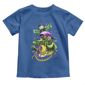 Mardi Gras Alligator Costume Toddler T Shirt Mardigator Crocodile Carnival New Orleans Louisiana TS10 Royal Blue Print Your Wear