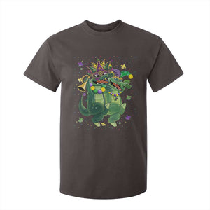 Happy Mardi Gras Alligator T Shirt For Kid Mardigator Crocodile Dancing New Orleans Louisiana TS10 Dark Chocolate Print Your Wear