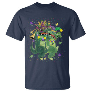 Happy Mardi Gras Alligator T Shirt Mardigator Crocodile Dancing New Orleans Louisiana TS10 Navy Print Your Wear
