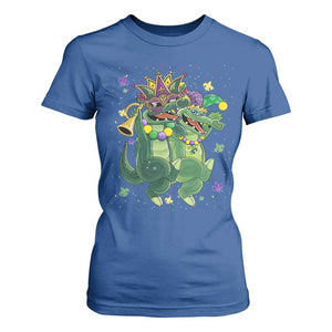 Happy Mardi Gras Alligator T Shirt For Women Mardigator Crocodile Dancing New Orleans Louisiana TS10 Royal Blue Print Your Wear