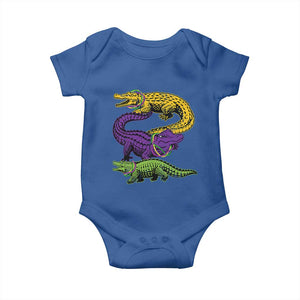 Aligator Crocodiles Louisiana Mardi Gras Baby Onesie TS10 Royal Blue Print Your Wear