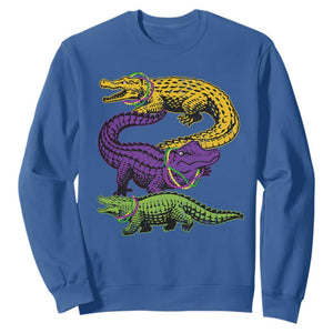 Aligator Crocodiles Louisiana Mardi Gras Sweatshirt TS10 Royal Blue Print Your Wear