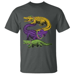 Aligator Crocodiles Louisiana Mardi Gras T Shirt TS10 Dark Heather Print Your Wear