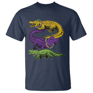 Aligator Crocodiles Louisiana Mardi Gras T Shirt TS10 Navy Print Your Wear