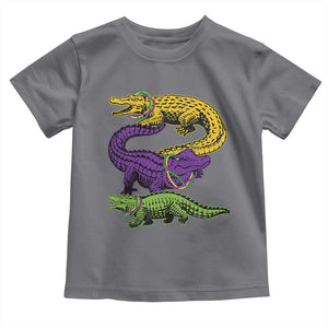 Aligator Crocodiles Louisiana Mardi Gras Toddler T Shirt TS10 Charcoal Print Your Wear