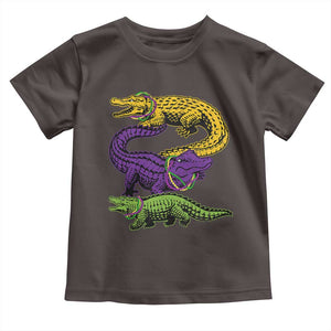 Aligator Crocodiles Louisiana Mardi Gras Toddler T Shirt TS10 Dark Chocolate Print Your Wear