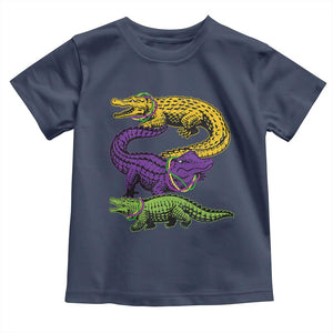 Aligator Crocodiles Louisiana Mardi Gras Toddler T Shirt TS10 Navy Print Your Wear