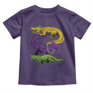 Aligator Crocodiles Louisiana Mardi Gras Toddler T Shirt TS10 Purple Print Your Wear