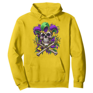 Mardi Gras Jester Skull Hoodie New Orleans Skeleton Beads TS10 Daisy Print Your Wear