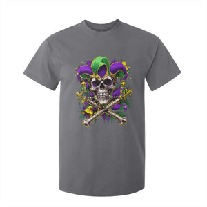 Mardi Gras Jester Skull T Shirt For Kid New Orleans Skeleton Beads TS10 Charcoal Print Your Wear