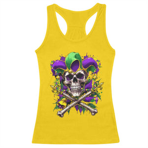 Mardi Gras Jester Skull Racerback Tank Top New Orleans Skeleton Beads TS10 Daisy Print Your Wear