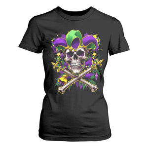 Mardi Gras Jester Skull T Shirt For Women New Orleans Skeleton Beads TS10 Black Print Your Wear