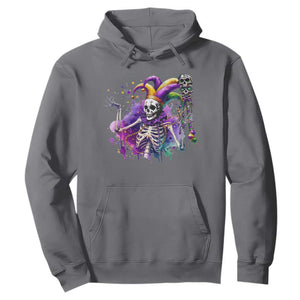 Mardi Gras Hoodie Jester Skeleton Skull Lovers TS10 Charcoal Print Your Wear