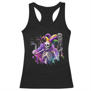 Mardi Gras Racerback Tank Top Jester Skeleton Skull Lovers TS10 Black Print Your Wear