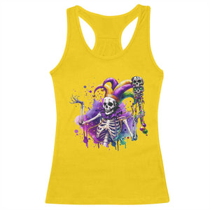Mardi Gras Racerback Tank Top Jester Skeleton Skull Lovers TS10 Daisy Print Your Wear